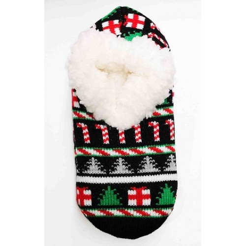 Candy Cane Slipper Socks with Antiskid